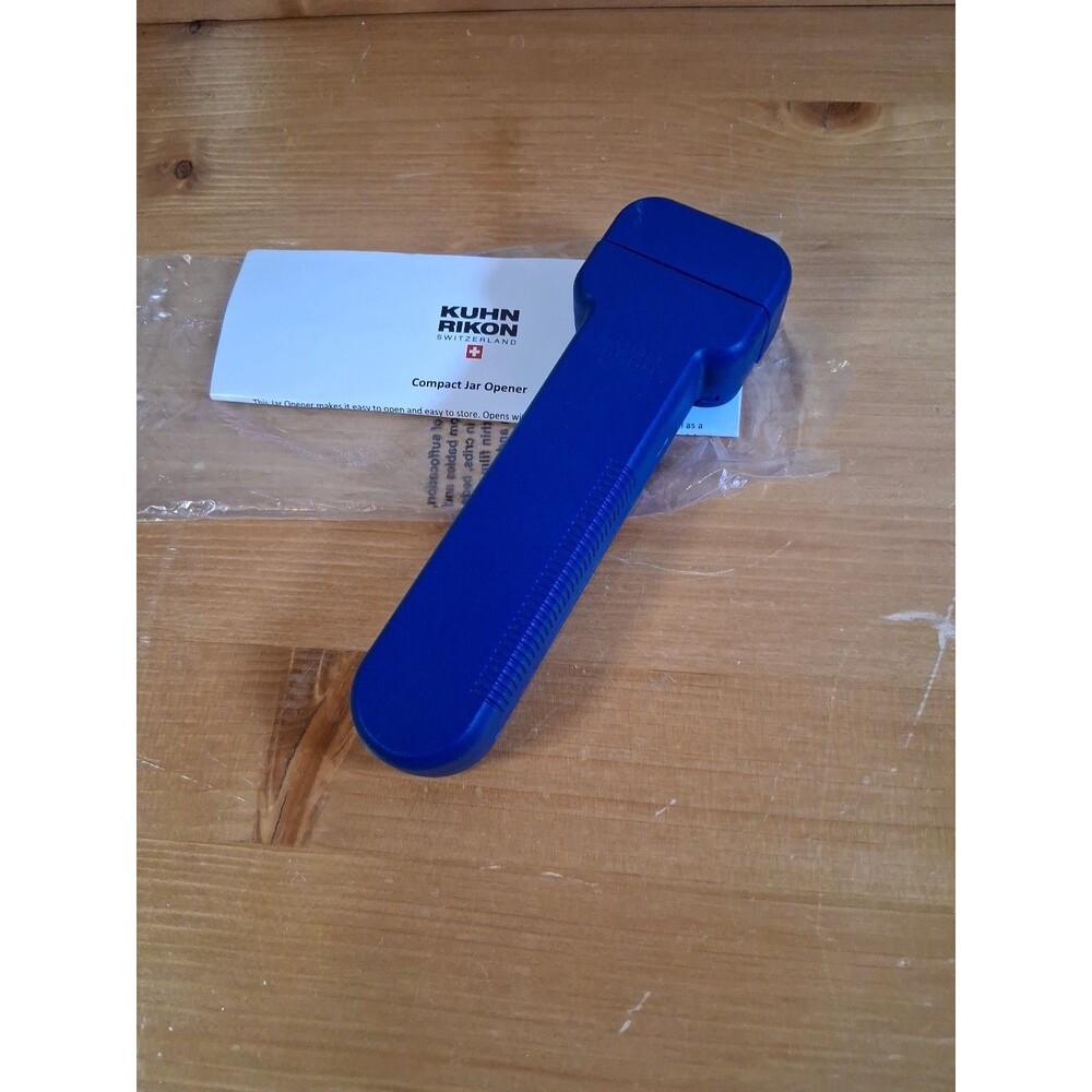KUHN RIKON Compact Jar Opener Blue  ~6.25 in Swiss Design W Booklet